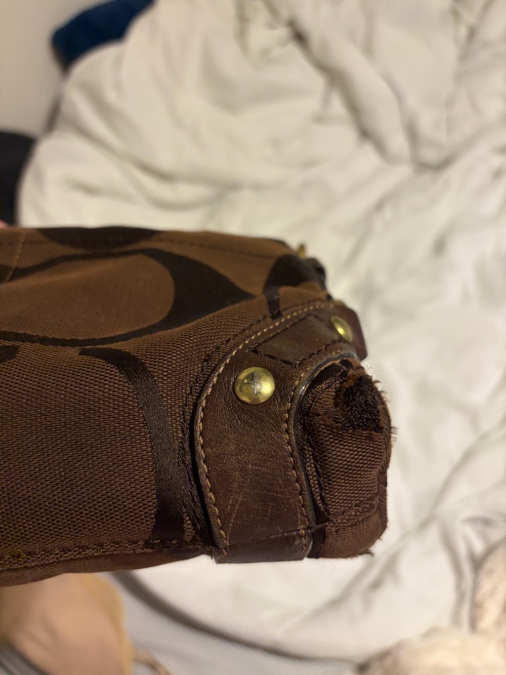 Coach Black & brown Mini Carly Shoulder Bag with Gold Hardware - Picture 6 of 16